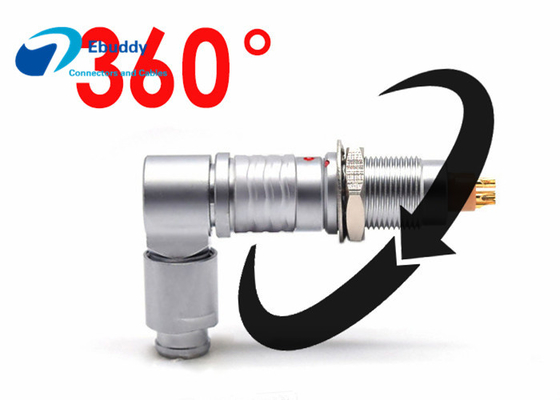 มุมปรับได้ Lemo B Series Connectors 5pin Elbow Plug FSG.0B.305